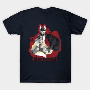 Three Man-Eating Cats - Death by Dying Fan Art T-Shirt